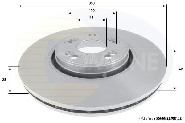 ΕΠΙΧΡΙΣΜΕΝΗ ΔΙΣΚΟΠΛΑΚΑ ΕΜΠΡΟΣΘ.RENAULT COMLINE ADC1576V