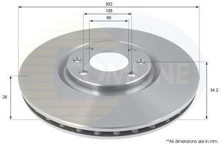 ΕΠΙΧΡΙΣΜΕΝΗ ΔΙΣΚΟΠΛΑΚΑ ΕΜΠΡΟΣΘ. PEUGEOT COMLINE ADC1592V