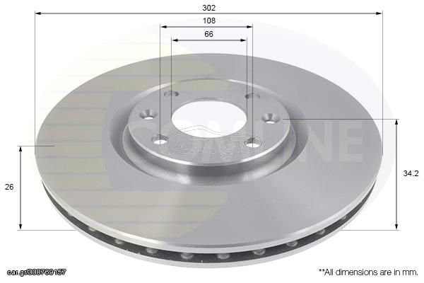 ΕΠΙΧΡΙΣΜΕΝΗ ΔΙΣΚΟΠΛΑΚΑ ΕΜΠΡΟΣΘ. PEUGEOT COMLINE ADC1592V