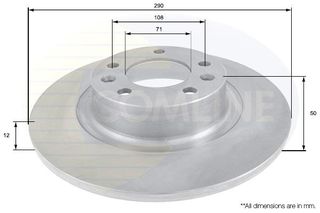 ΔΙΣΚΟΠΛΑΚΑ ΟΠΙΣΘ. PEUGEOT COMLINE ADC1596