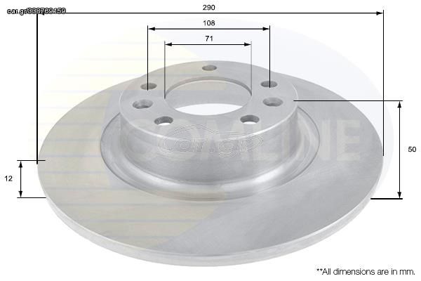 ΔΙΣΚΟΠΛΑΚΑ ΟΠΙΣΘ. PEUGEOT COMLINE ADC1596