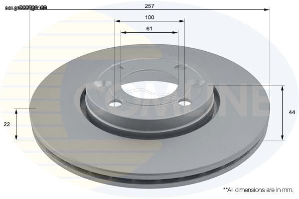 ΕΠΙΧΡΙΣΜΕΝΗ ΔΙΣΚΟΠΛΑΚΑ ΕΜΠΡΟΣΘ.RENAULT COMLINE ADC1597V