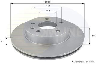 ΕΠΙΧΡΙΣΜΕΝΗ ΔΙΣΚΟΠΛΑΚΑ ΕΜΠΡΟΣΘ.MERCEDES COMLINE ADC1608V