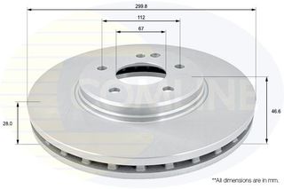 ΕΠΙΧΡΙΣΜΕΝΗ ΔΙΣΚΟΠΛΑΚΑ ΕΜΠΡΟΣΘ.MERCEDES COMLINE ADC1617V