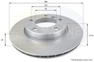 ΕΠΙΧΡΙΣΜΕΝΗ ΔΙΣΚΟΠΛΑΚΑ ΕΜΠΡΟΣΘ.BMW COMLINE ADC1702V