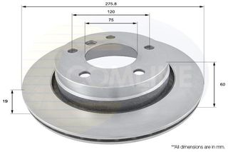 ΕΠΙΧΡΙΣΜΕΝΗ ΔΙΣΚΟΠΛΑΚΑ ΟΠΙΣΘ. BMW COMLINE ADC1704V