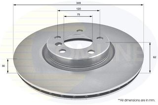 ΕΠΙΧΡΙΣΜΕΝΗ ΔΙΣΚΟΠΛΑΚΑ ΕΜΠΡΟΣΘ.BMW COMLINE ADC1755V