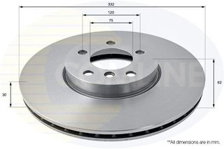 ΕΠΙΧΡΙΣΜΕΝΗ ΔΙΣΚΟΠΛΑΚΑ ΕΜΠΡΟΣΘ.BMW COMLINE ADC1756V