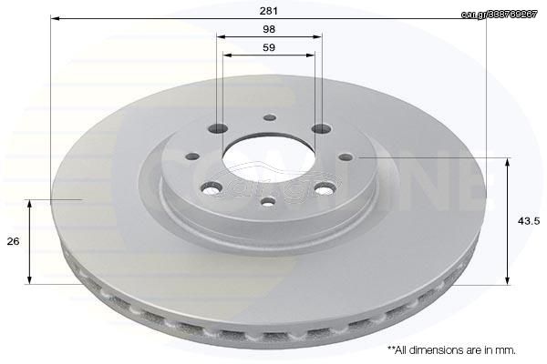 ΕΠΙΧΡΙΣΜΕΝΗ ΔΙΣΚΟΠΛΑΚΑ ΕΜΠΡΟΣΘ.FIAT COMLINE ADC1814V