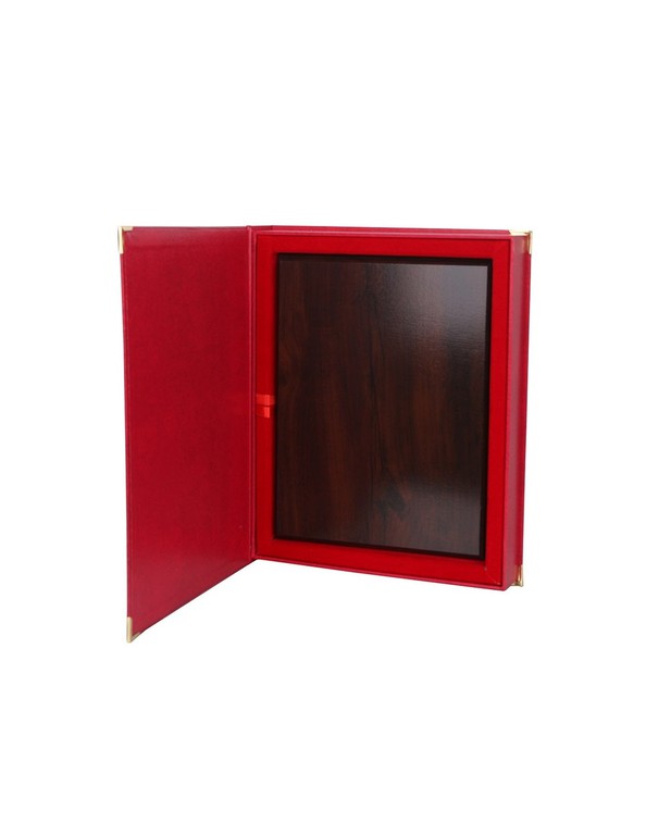 Red case with backing