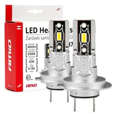 LED Headlight H7 H-mini AMiO 42W 9-18V 6500K 3600lmns