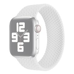 Λουράκι Single Turn Woven Silicone 44 mm για Apple Watch Series 6/5/4/SE - White Large