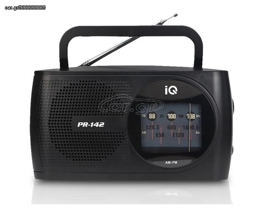 IQ PR-142 Φορητό Ραδιόφωνο Ρεύματος / Μπαταρίας, Μαύρο