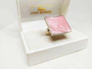 Vintage Ασημένιο 925 δαχτυλίδι με ροζ Mother of Pearl Α9546 ΤΙΜΗ 75 ΕΥΡΩ 