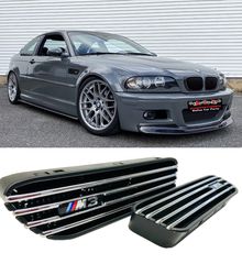 ΣΕΤ Πλαϊνές Γρίλιες Φτερών Bmw 3 (E46) Με Σήμα /// ~~M3~~ 