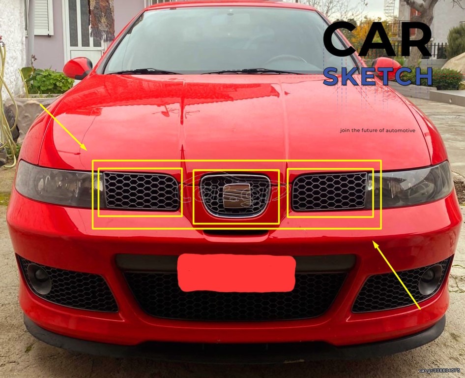 Seat Leon 1M Cupra 99'-05' Honeycomb Γρύλλιες Προφυλακτήρα