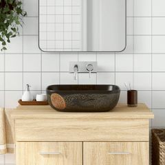 Νιπτήρας Ορθογώνιος Μαύρος 48 x 37,5 x 13,5 εκ. Κεραμικός 155094