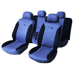 Καλύμματα Αυτοκινήτου Spider Airbag 60/40 Μαύρο-Μπλε Σετ 6 Τεμάχια - 11631