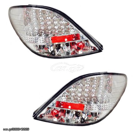 Πισινά Φανάρια Set Για Peugeot 207 06-09 Led Chrome JunYan