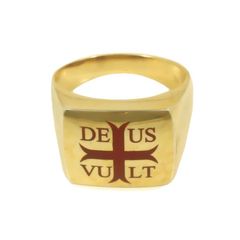 Δαχτυλίδι από ασήμι επιχρυσωμένο με σμάλτο σε κόκκινο χρώμα στον Σταυρό και στην επιγραφή Νο.65
Θα φροντίσουμε για τη συσκευασία δώρου