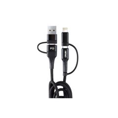 ΚΑΛΩΔΙΟ ΦΟΡΤΙΣΗΣ ΚΑΙ ΣΥΓΧΡΟΝΙΣΜΟΥ USB C/USB C iOs/USB A 100cm FullLINK UC-15 AMIO