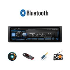 ALPINE UTE-200BT RADIO USB BLUETOOTH MULTI COLOUR 2 PRE OUT 4X50W