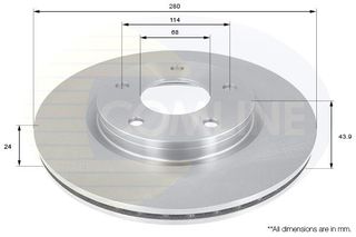 ΕΠΙΧΡΙΣΜΕΝΗ ΔΙΣΚΟΠΛΑΚΑ ΕΜΠΡΟΣΘ.NISSAN COMLINE ADC0277V