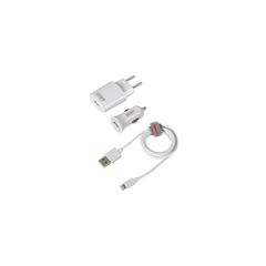 Καλώδιο Φορτισης / Συγχρονισμού USB για Apple 100cm 8pin με αντάπτορα USB αναπτήρα 12V/24V και αντάπτορα 220V