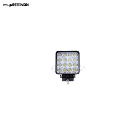 ΠΡΟΒΟΛΕΑΣ WORKING LIGHTS 10-32V 48W 2500lm 16x3W OSRAM LED ΤΕΤΡΑΓΩΝΟΣ 110x60x142mm M-TECH