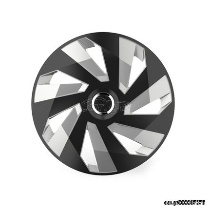 ΤΑΣΙ 14 INCH INCH HUBCAP VECTOR RC SILVER BLACK AMiO - 1 ΤΕΜ.