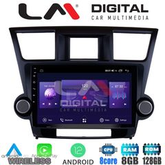 LM Digital - LM ZT8089 GPS Οθόνη OEM Multimedia Αυτοκινήτου για Toyota Highlander 2008  2015 (CarPlay/AndroidAuto/BT/GPS/WIFI/GP