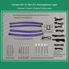 Digital iQ Ambient Light Honda HRV mod. 2016, 18 Lights