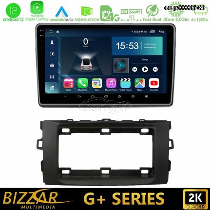 Bizzar G+ Series Toyota Auris 2013-2016 8core Android12 6+128GB Navigation Multimedia Tablet 10"