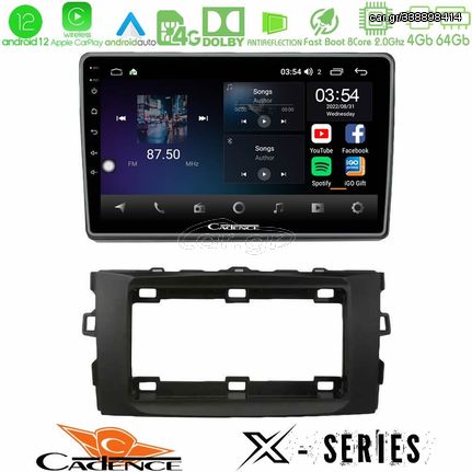 Cadence X Series Toyota Auris 2013-2016 8core Android12 4+64GB Navigation Multimedia Tablet 10"