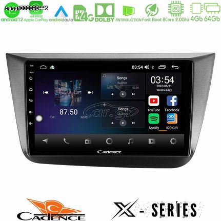 Cadence X Series Seat Altea 2004-2015 8core Android12 4+64GB Navigation Multimedia Tablet 9"
