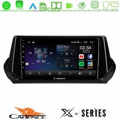 Cadence X Series Peugeot 208 2019-2023 8Core Android12 4+64GB Navigation Multimedia Tablet 9"