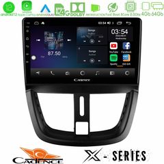 Cadence X Series Peugeot 207 8core Android12 4+64GB Navigation Multimedia Tablet 9"