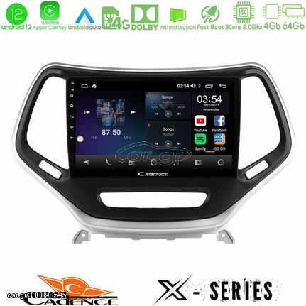 Cadence X Series Jeep Cherokee 2014-2019 8core Android12 4+64GB Navigation Multimedia Tablet 9" (Ασημί Χρώμα)