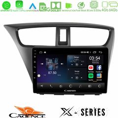 Cadence X Series Honda Civic Hatchback 2012-2015 8core Android12 4+64GB Navigation Multimedia Tablet 9"