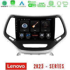 Lenovo Car Pad Jeep Cherokee 2014-2019 4core Android 13 2+32GB Navigation Multimedia Tablet 9" (Ασημί Χρώμα)