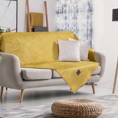 Ριχτάρι για πολυθρόνα Art 8412 διαστάσεων 180x170cm σε σκούρο ώχρα χρώμα