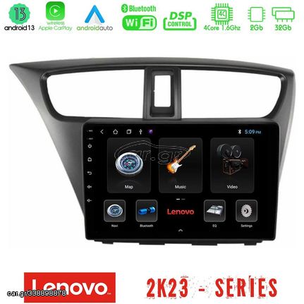 Lenovo Car Pad Honda Civic Hatchback 2012-2015 4Core Android 13 2+32GB Navigation Multimedia Tablet 9"