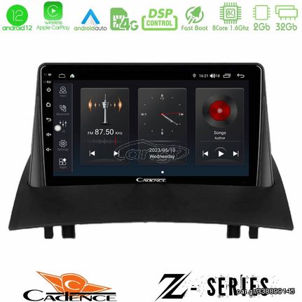 Cadence Z Series Renault Megane 2 2002-2008 8Core Android12 2+32GB Navigation Multimedia Tablet 9"