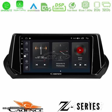 Cadence Z Series Peugeot 208 2019-2023 8Core Android12 2+32GB Navigation Multimedia Tablet 9"