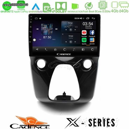 Cadence X Series Toyota Aygo | Citroen C1 | Peugeot 108 8core Android12 4+64GB Navigation Multimedia 10"