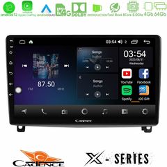 Cadence X Series Peugeot 407 8core Android12 4+64GB Navigation Multimedia Tablet 9"