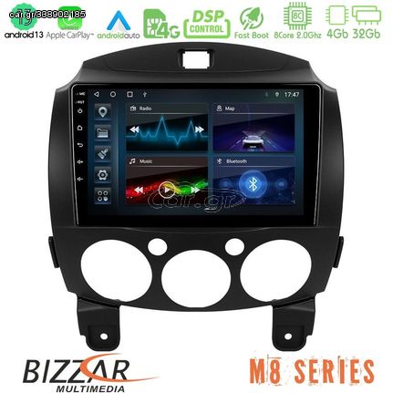 Bizzar M8 Series Mazda 2 2008-2014 8core Android13 4+32GB Navigation Multimedia Tablet 9"