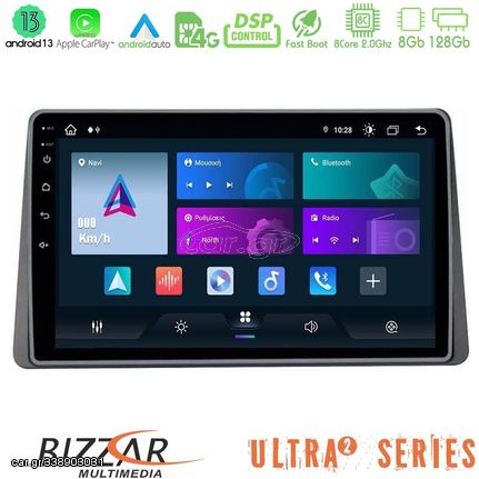 Bizzar Ultra Series Dacia Duster 2019- 8Core Android13 8+128GB Navigation Multimedia Tablet 9"