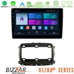 Bizzar Ultra Series Fiat 500 2016 8core Android13 8+128GB Navigation Multimedia Tablet 9"