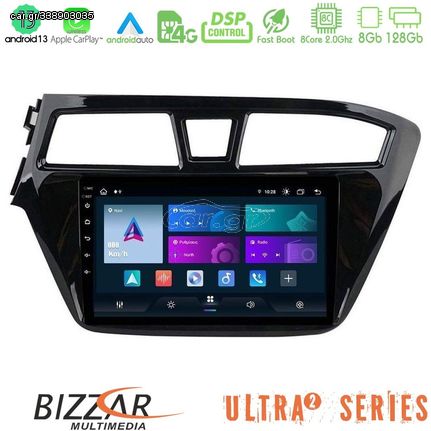 Bizzar Ultra Series Hyundai i20 2014-2018 8core Android13 8+128GB Navigation Multimedia Tablet 9"